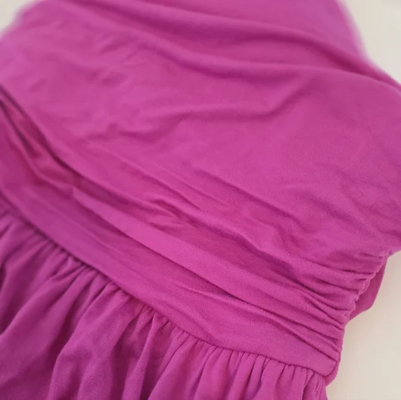 Soma One Shoulder Soft Jersey Knit Maxi Dresd Wild Berry Size M NWT - Picture 9 of 10